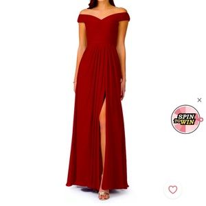 Azazie Audrianna - Bridesmaids Dress (Burgundy)